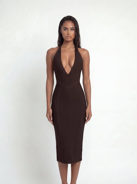 Eden Dress Chocolate